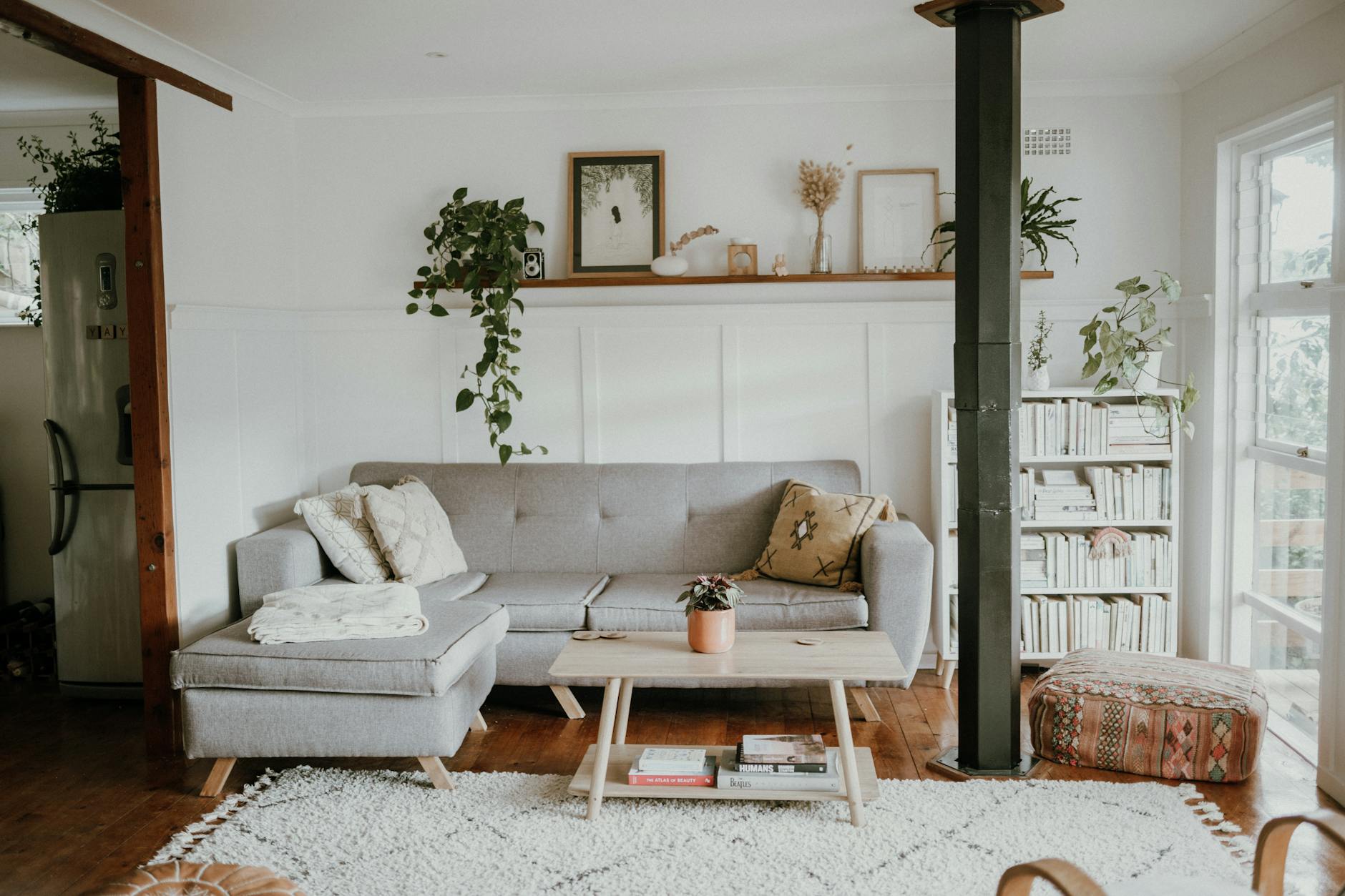 scandinavian interior of a living room