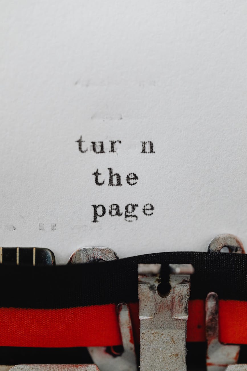 close up of a text written on a typewriter